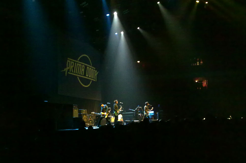 Prima Donna on stage at a sold out Globe Arena in Stockholm