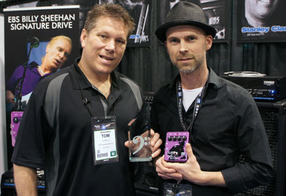 EBS was honored with a "Best In Show" award from Bass Gear Magazine, here presented to Ralf by editor Tom Bowlus.