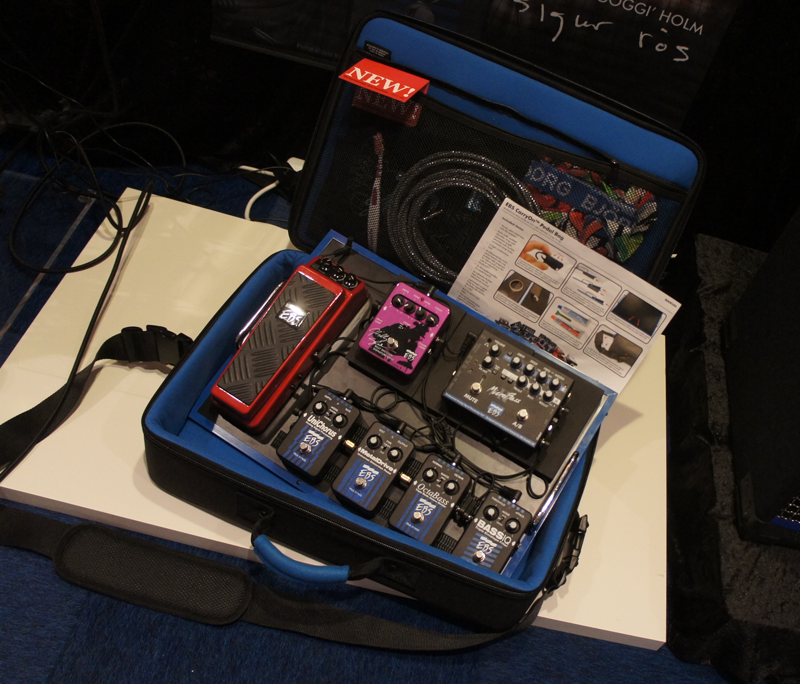 The new EBS CarryOn pedal board with case.