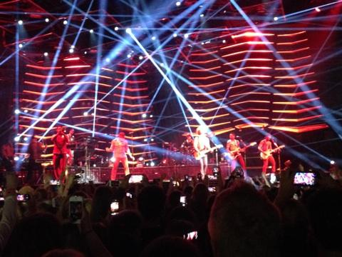 The Hooligans on stage with Bruno in Stockholm