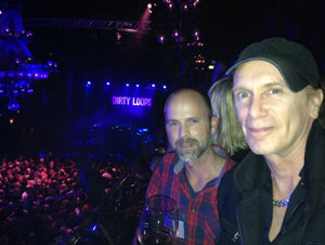 Billy Sheehan with EBS A/R Ralf Bjurbo at Dirty Loops sold out concert in Stockholm.